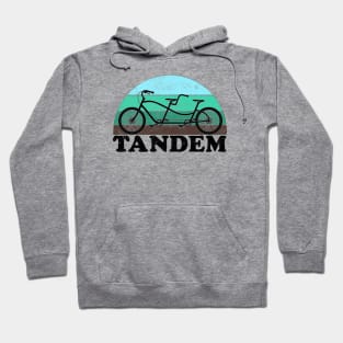 Tandem Bicycle Vintage Colors Hoodie